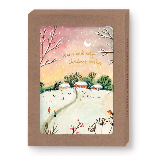 Red Sky Cozy Christmas Boxed Card Set
