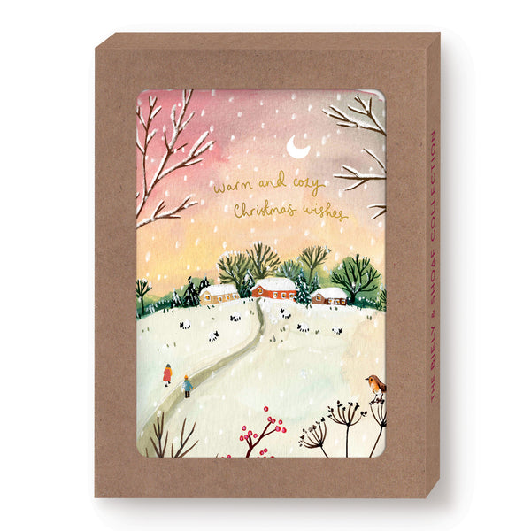 Red Sky Cozy Christmas Boxed Card Set
