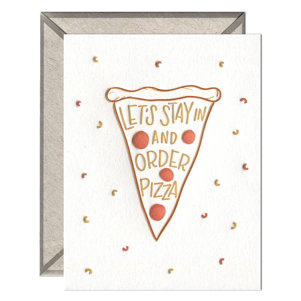 Stay in Order Pizza Card