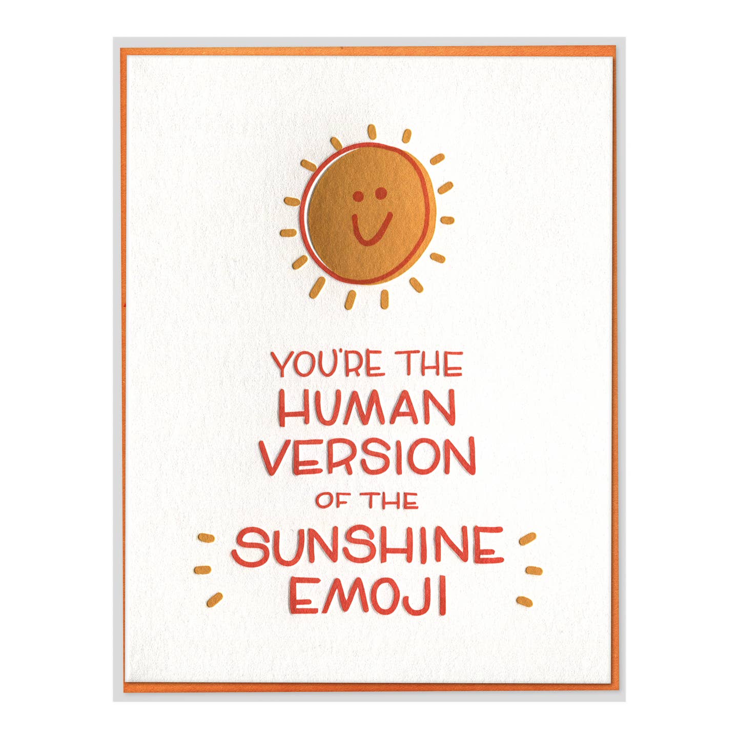 Human Sunshine Emoji Card