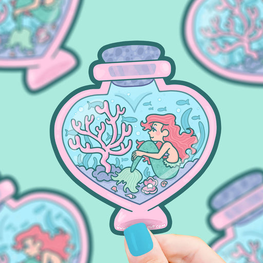 Mermaid in a Jar Vinyl Sticker