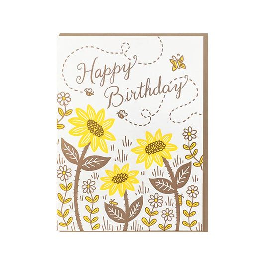 Happy Birthday Bees & Blooms Card