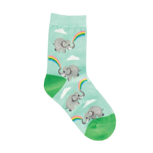 End of the Rainbow Elephants Toddler Socks