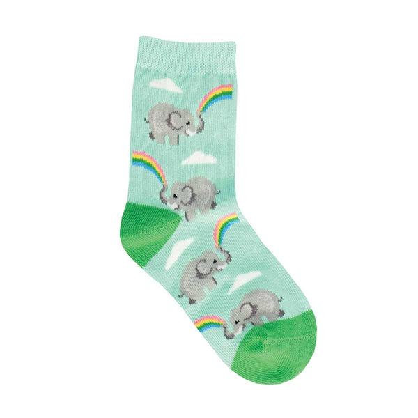 End of the Rainbow Elephants Toddler Socks