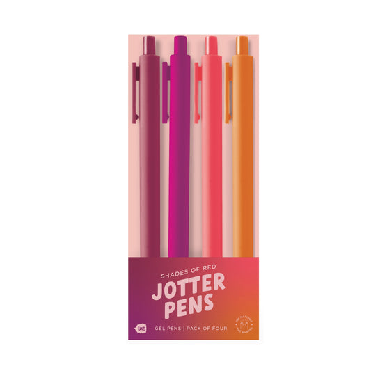 Shades of Red Jotter Click Pen - 4 pack
