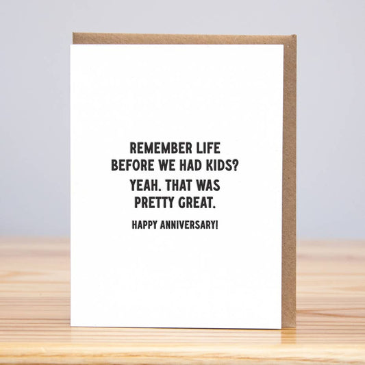 Before Kids Anniversary Card
