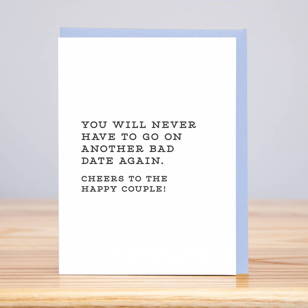 Never Again Bad Date Wedding Card