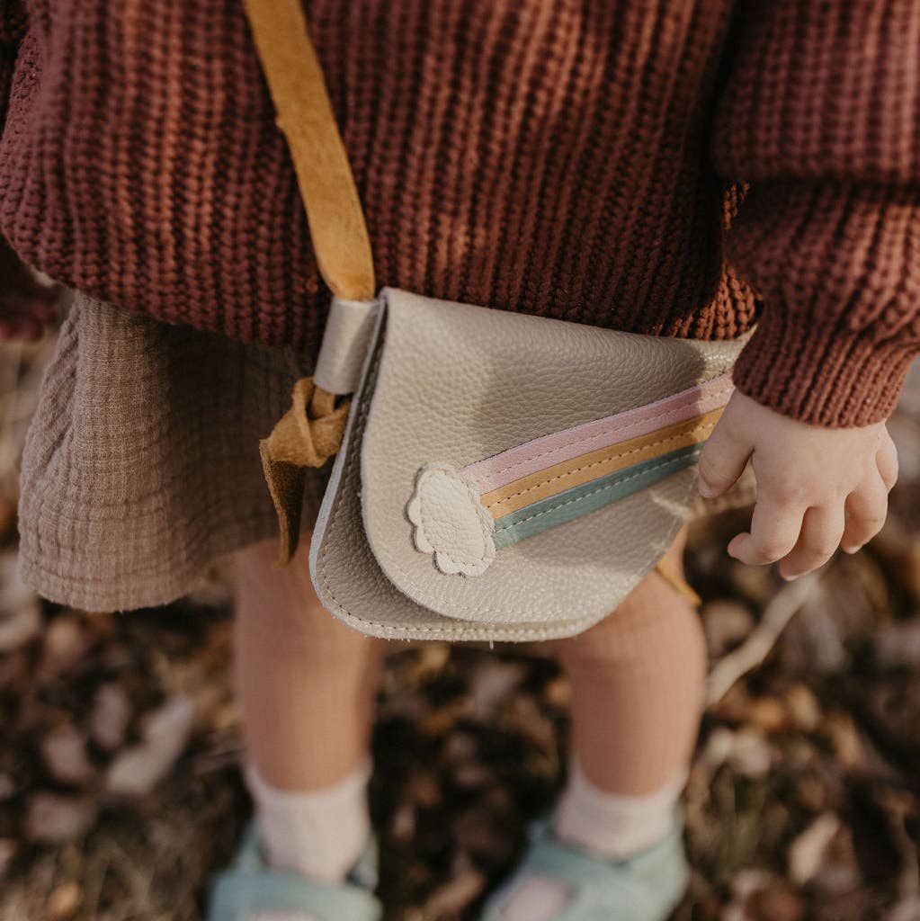Rainbow Leather Toddler Purse