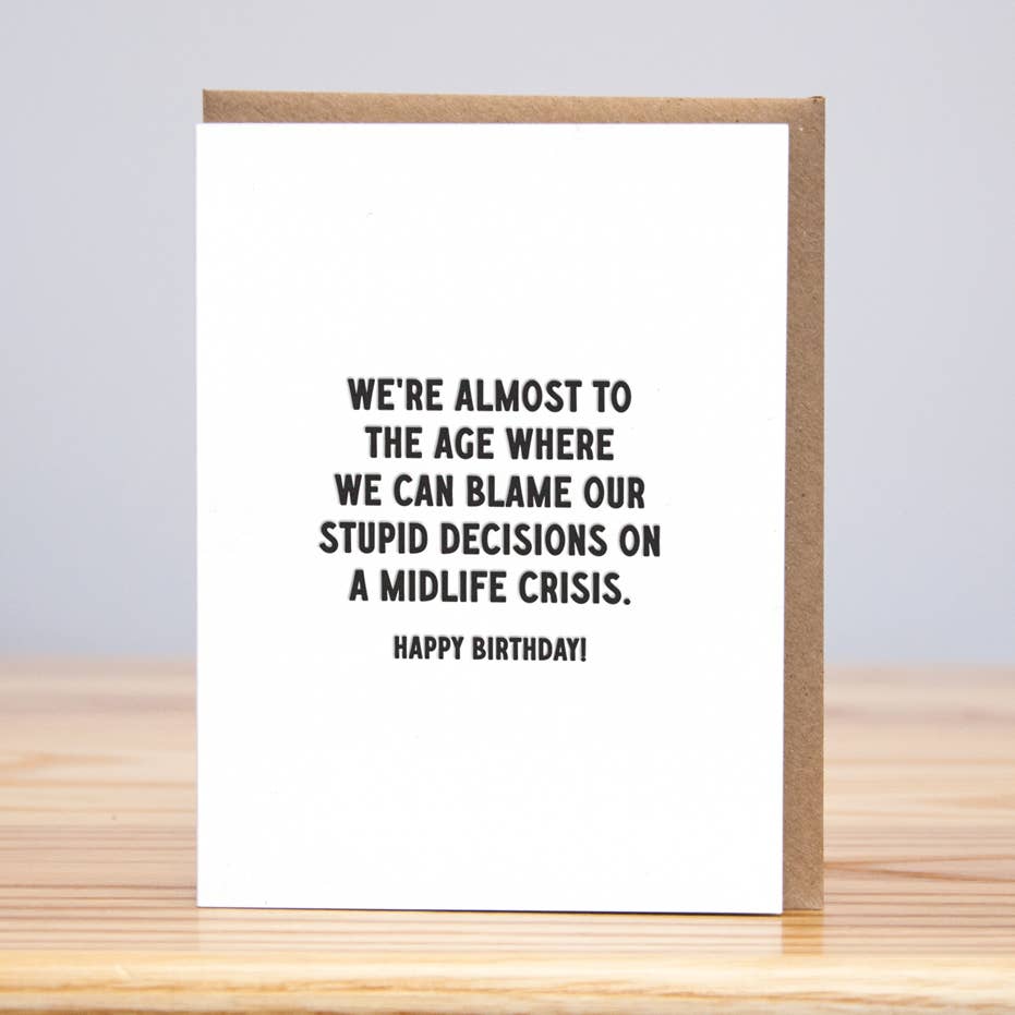 Midlife Crisis Birthday Card