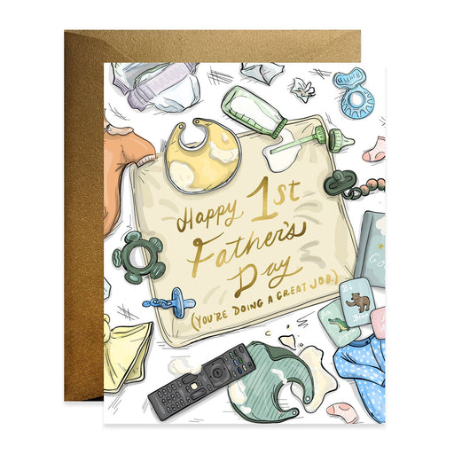 1st Fathers Day Great Job Baby Things Card