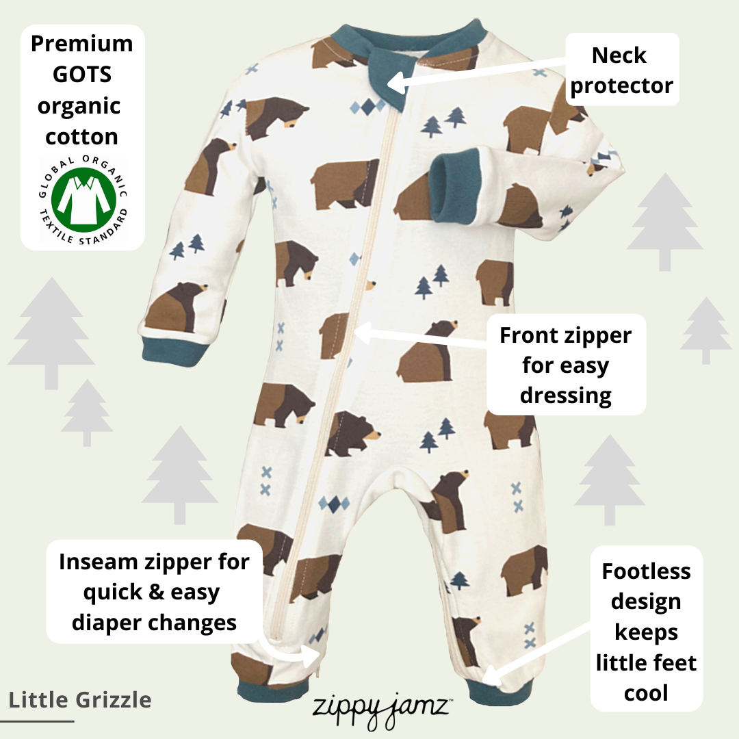Little Grizzle Bear Baby Bodysuit