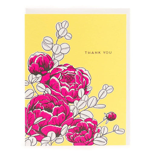 Pink Peonies Thank You Card