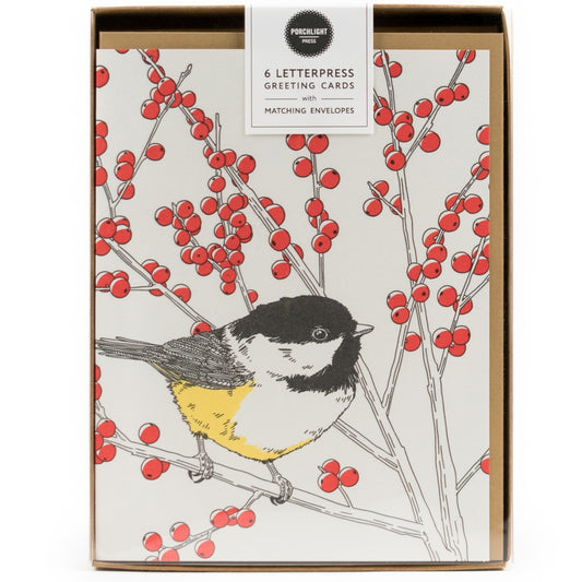 Chickadee Bird Blank Card