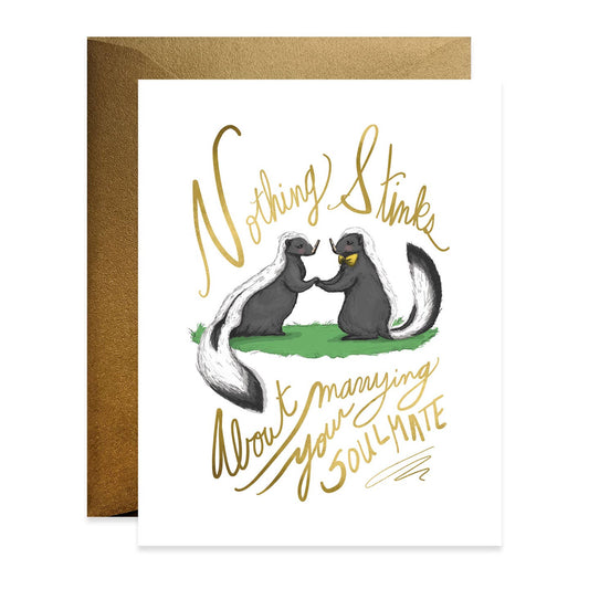 Nothing Stinks Marrying Your Soulmate Skunks Wedding Card