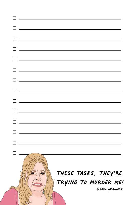 Tanya Tasks are Trying to Murder Me White Lotus Notepad