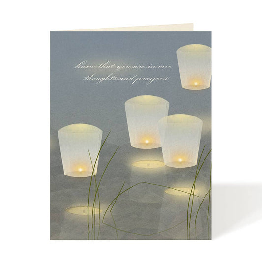 Floating Lanterns Sympathy Card