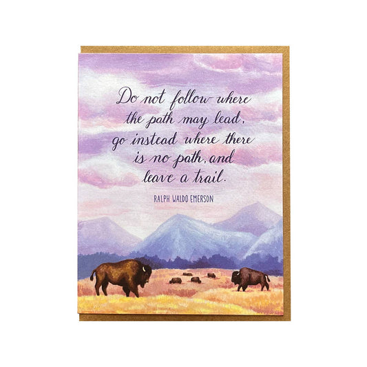 Do Not Follow Ralph Waldo Emerson Quote Card