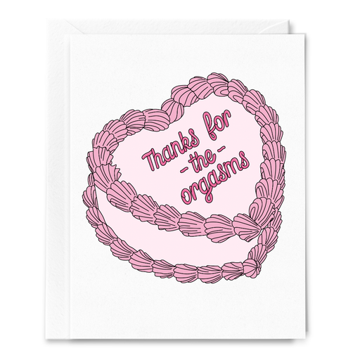 Thanks For the Orgasms Vintage Cake Card