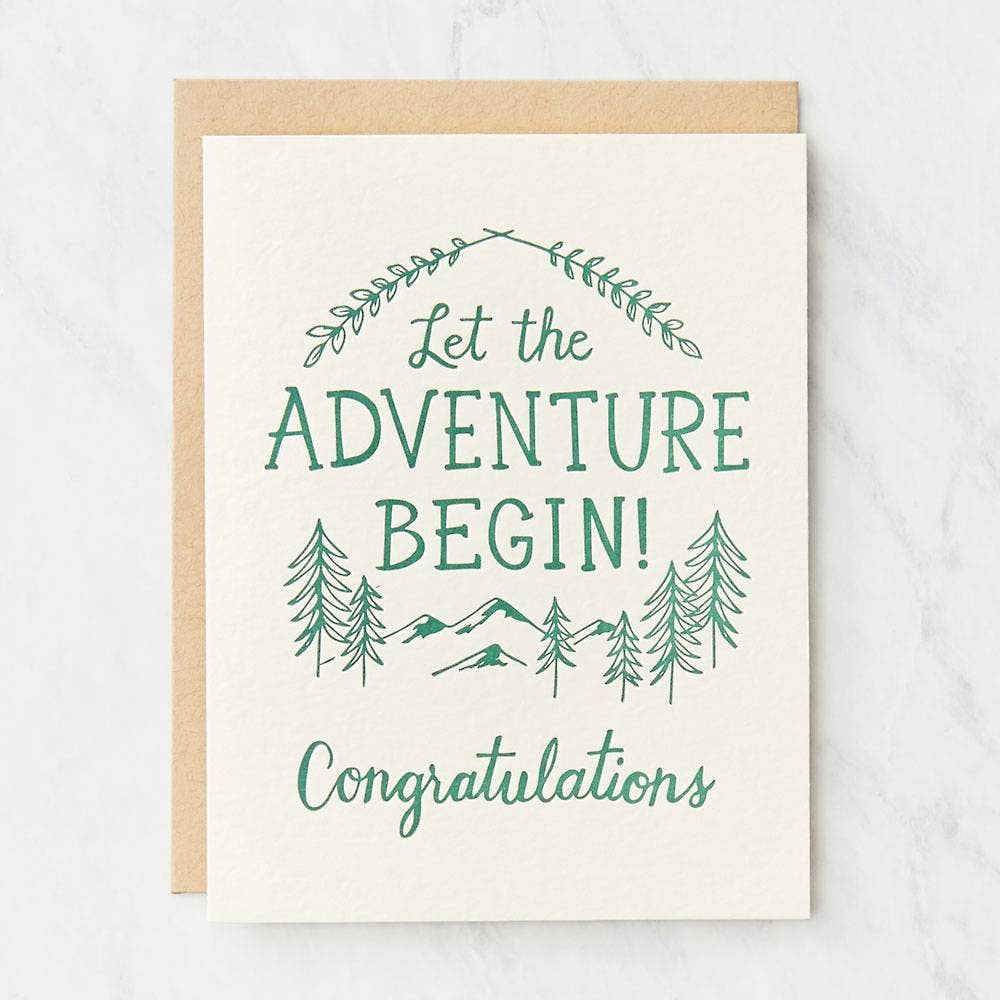 Let the Adventure Begin Congratulations Card