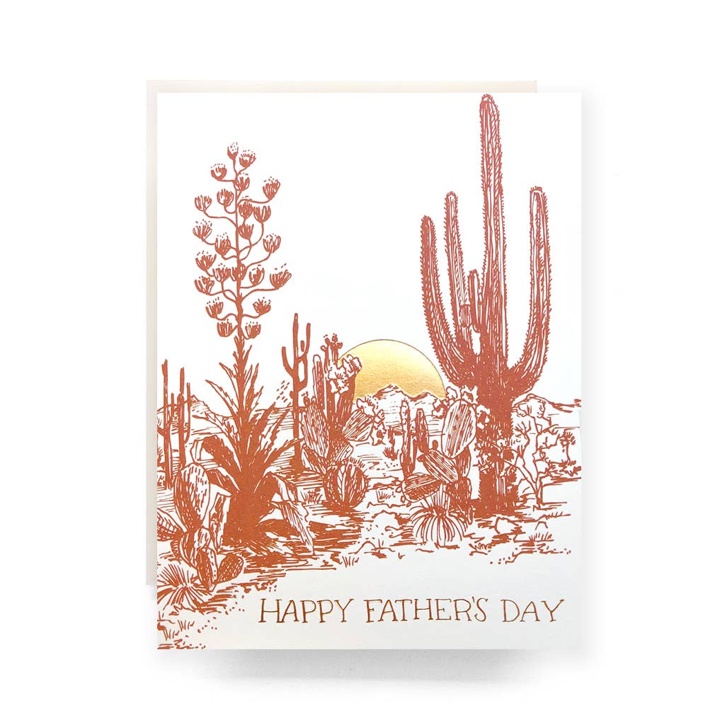 Cactus Sunset Fathers Day Card