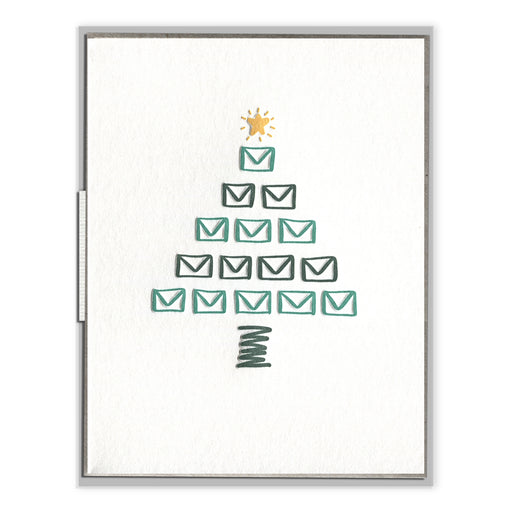 Snail Mail Envelopes Christmas Tree Card