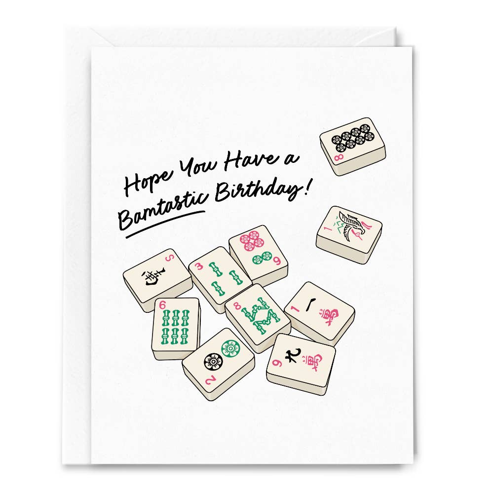 Bamtastic Birthday Mahjong Card