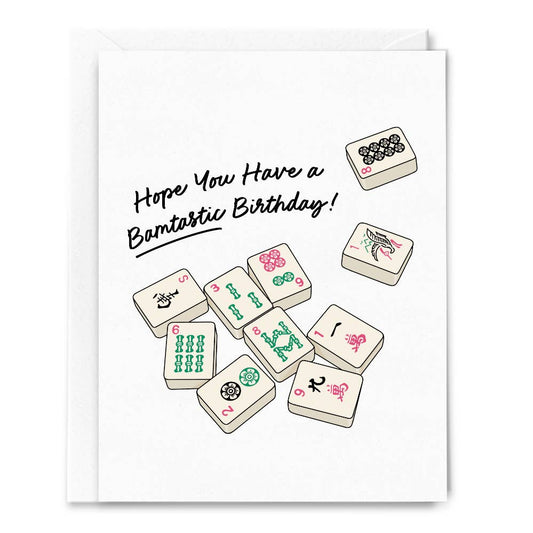 Bamtastic Birthday Mahjong Card