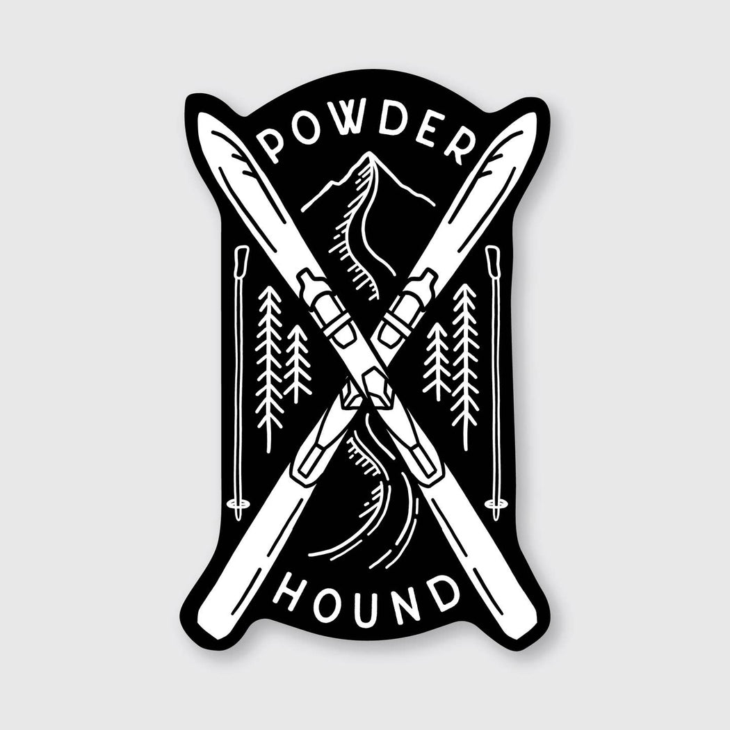 Powder Hound Skis Vinyl Sticker