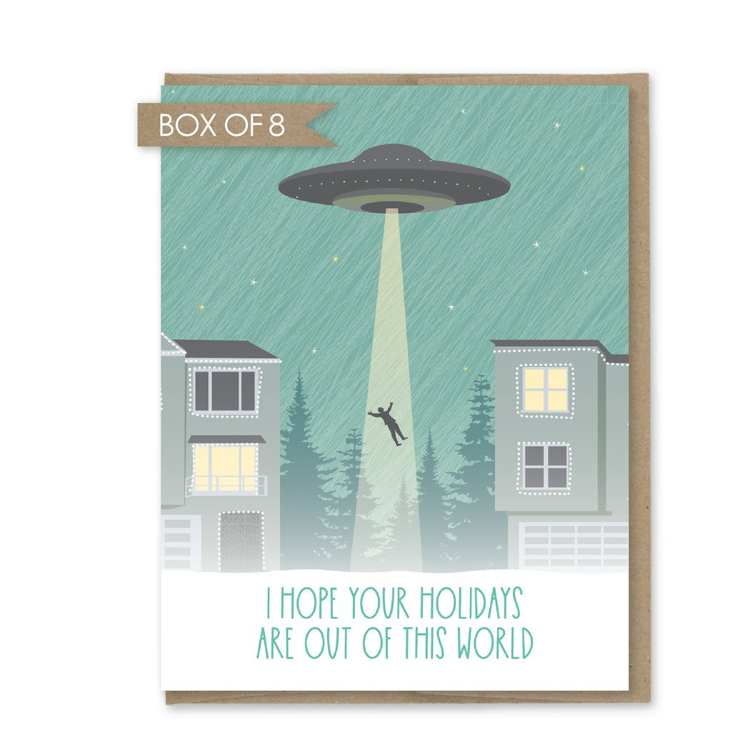 UFO Holidays Out of This World Card