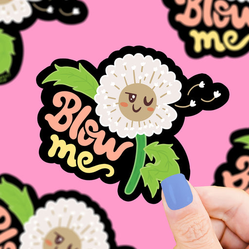 Blow Me Dandelion Vinyl Sticker