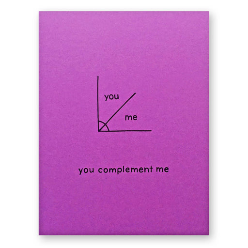 Angle You Complement Me Card