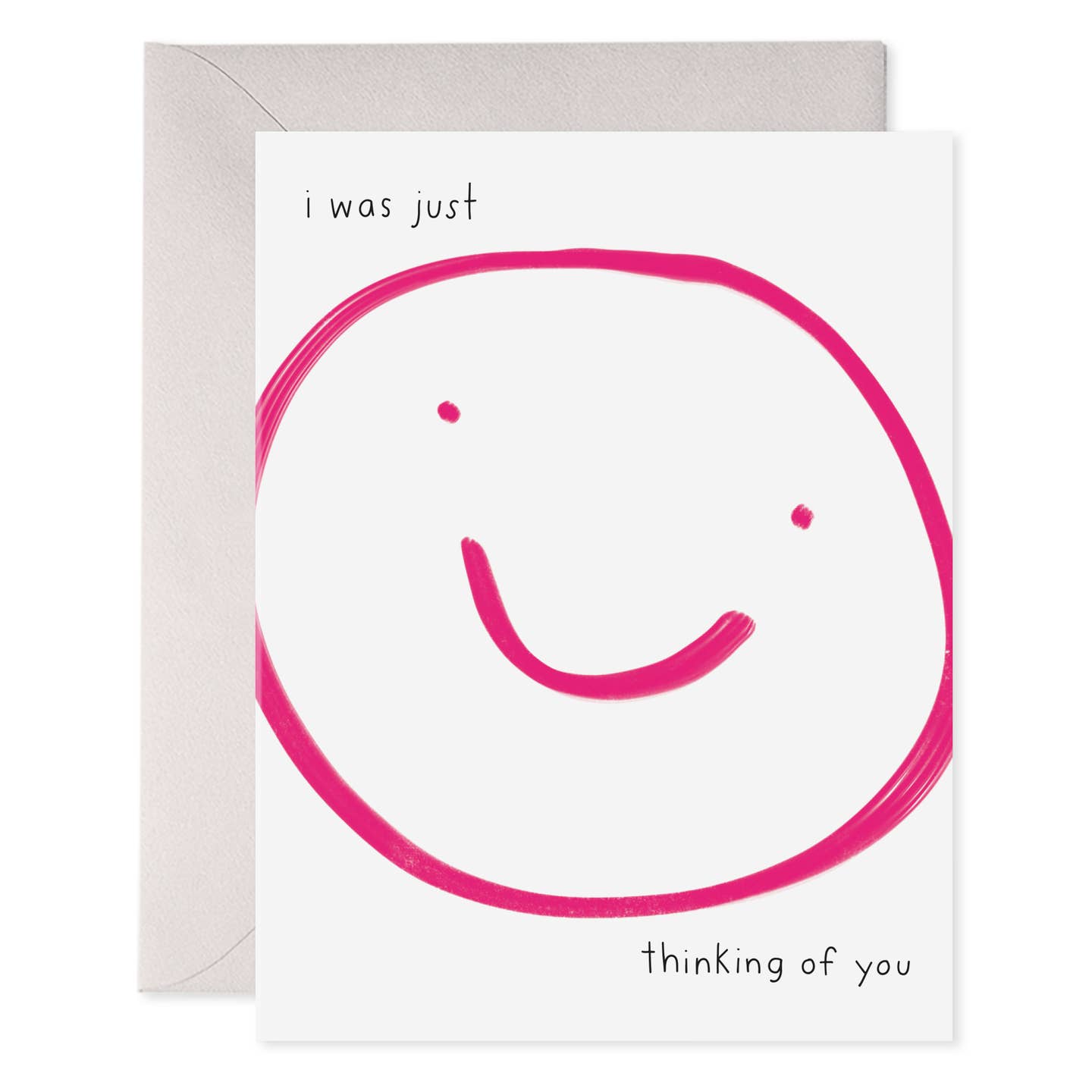 I Was Just Thinking of You Smiley Card