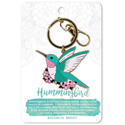 Hummingbird Enamel Keychain