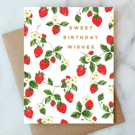 Strawberry Sweet Birthday Wishes Card