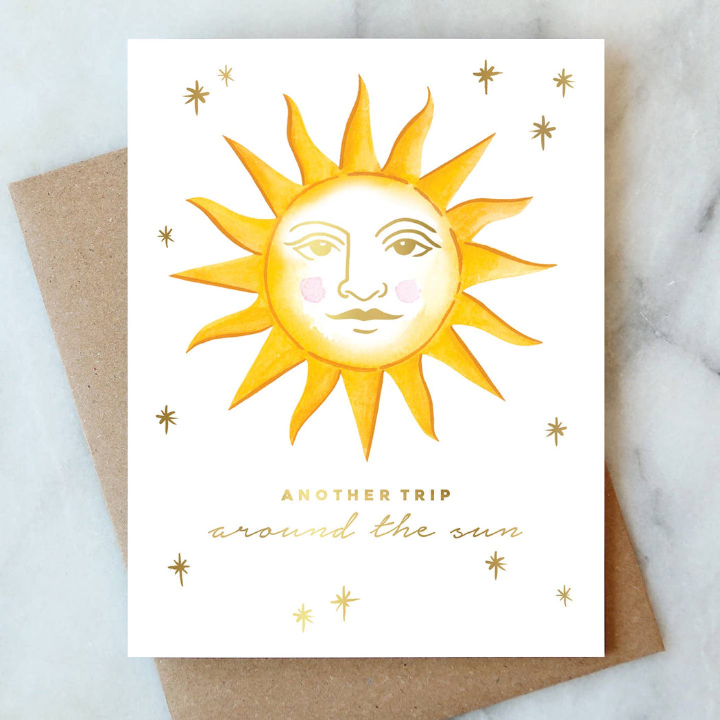 Another Trip Around the Sun Foil Birthday Card