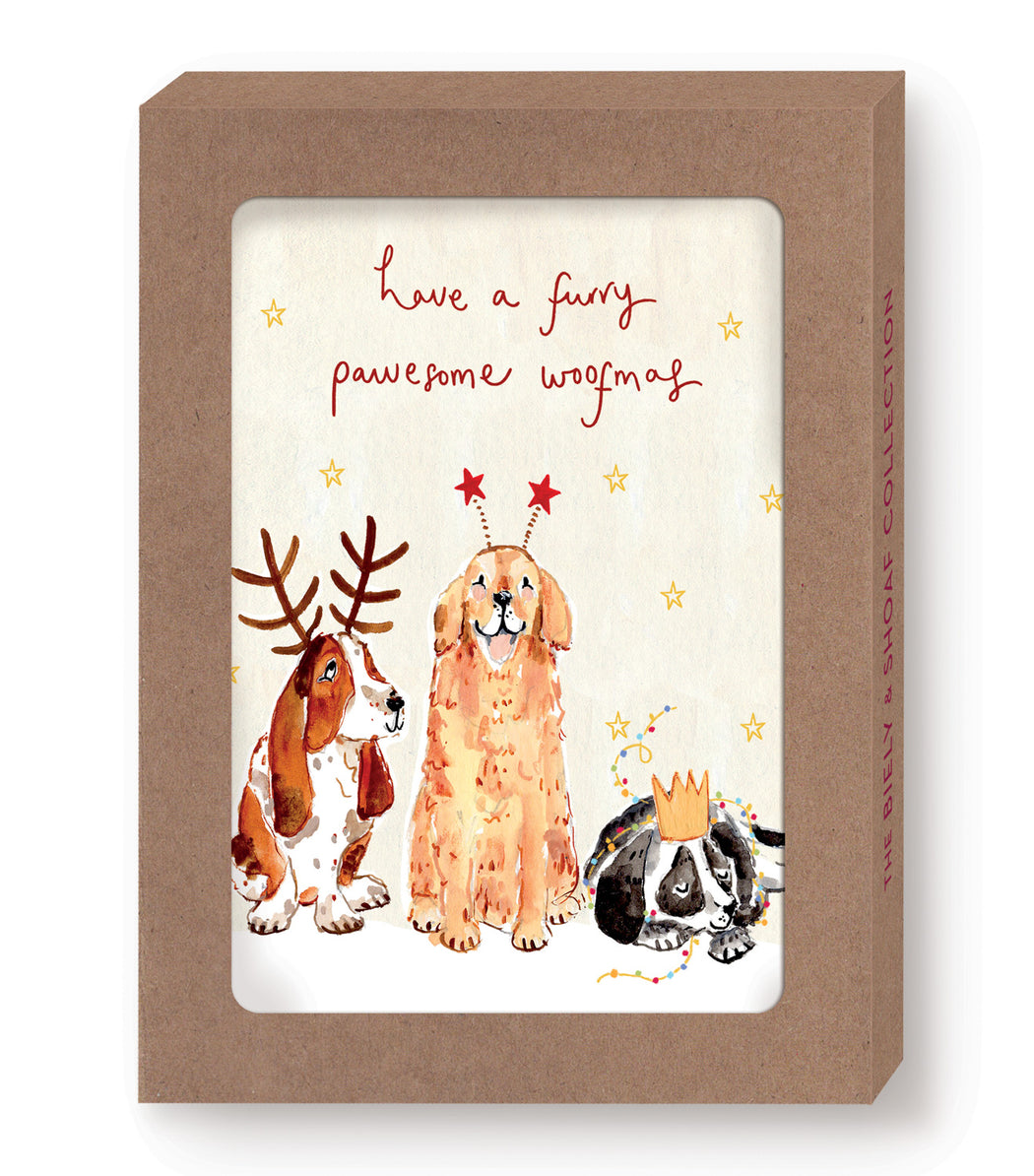 Dogs Pawesome Woofmas Boxed Card Set