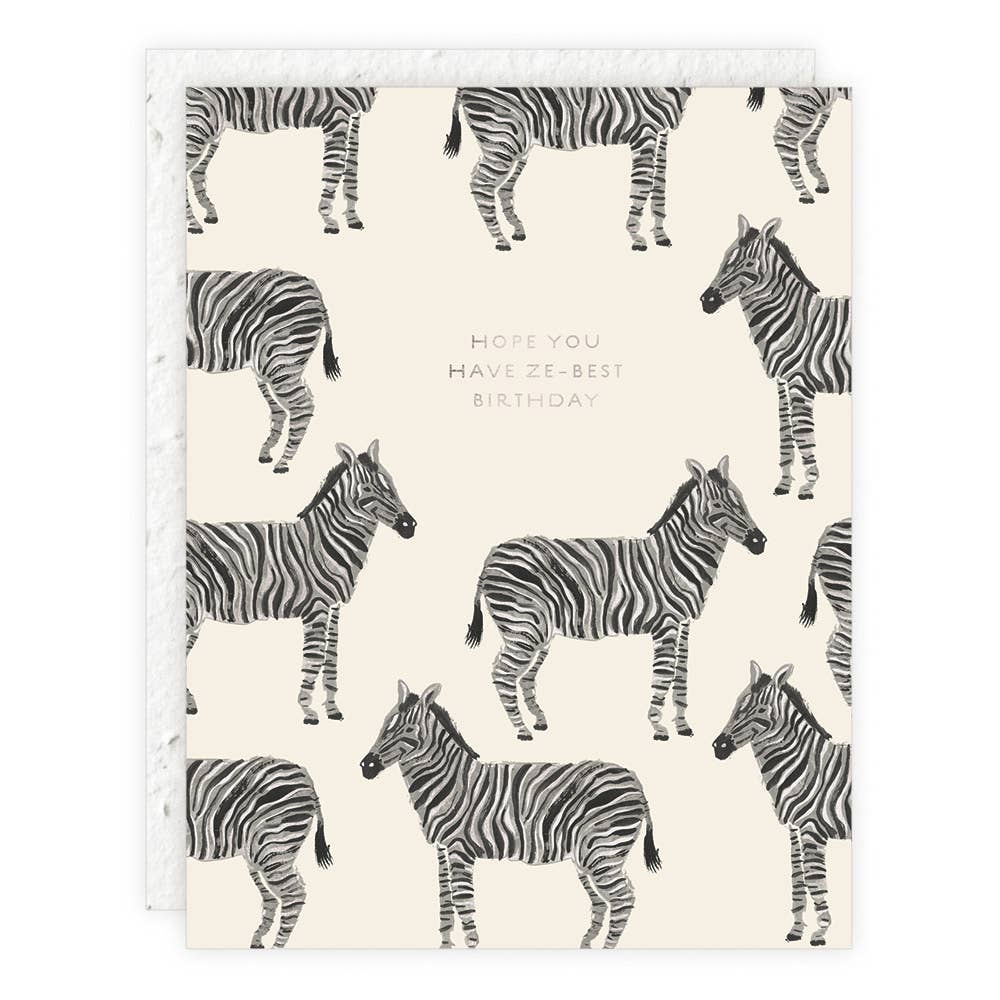 Zebras Ze-Best Birthday Card