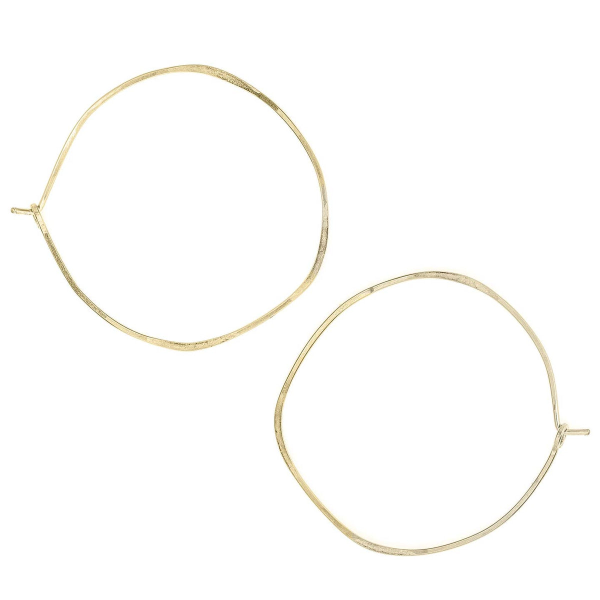Large Organic Circle Hoop Earrings