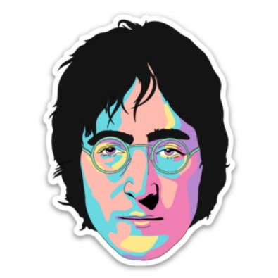 John Lennon Head Vinyl Sticker