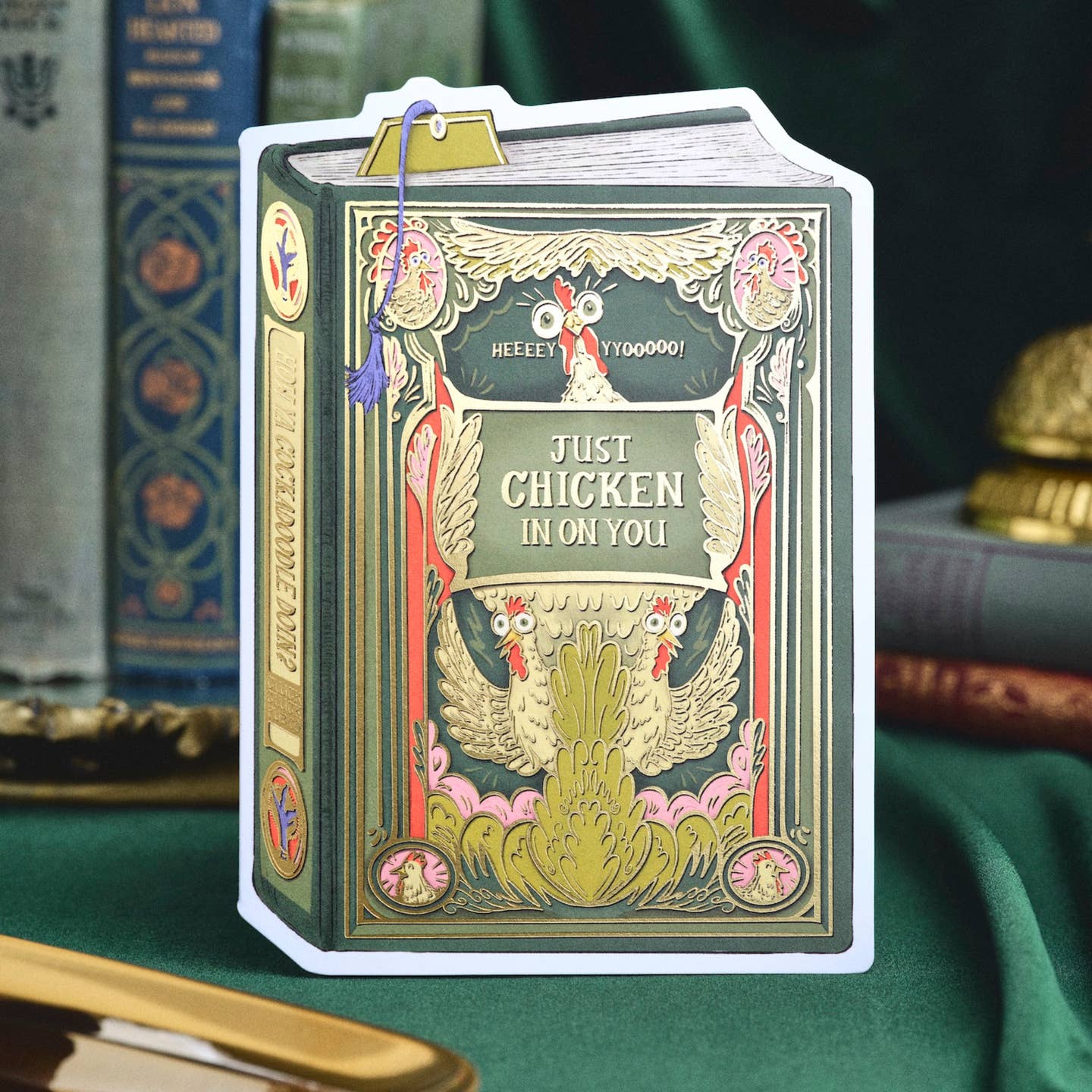 Chicken in On You Book Cover Card