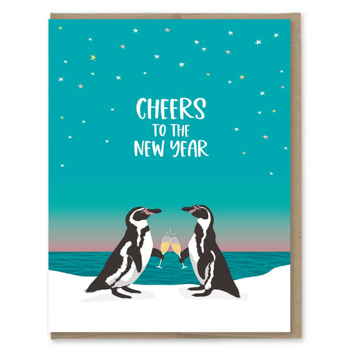 Penguins Cheers to New Year Cards