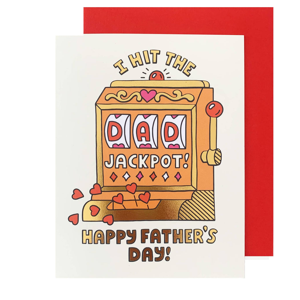 I Hit the Dad Jackpot Fathers Day Card