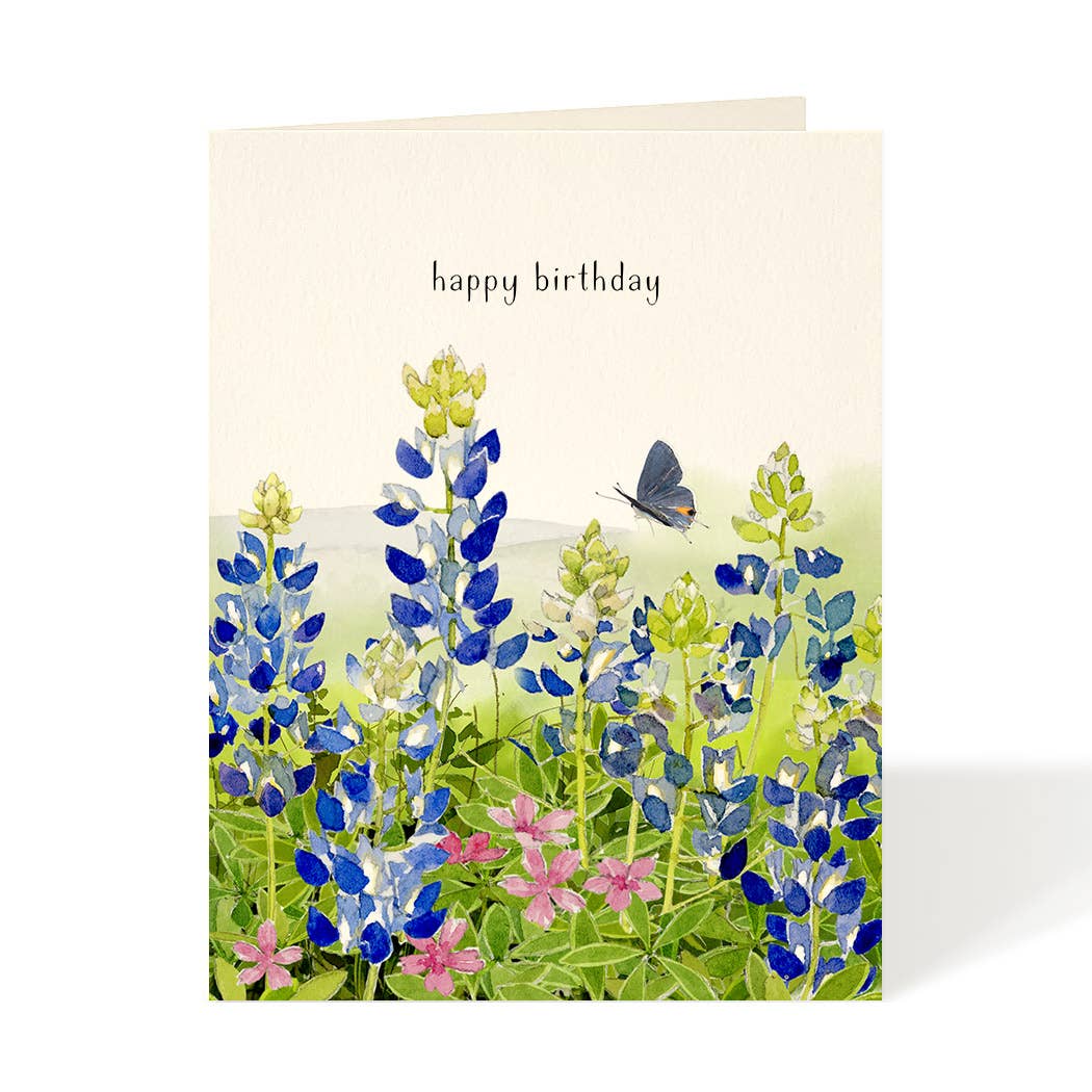Birthday Bluebonnet Flowers Card