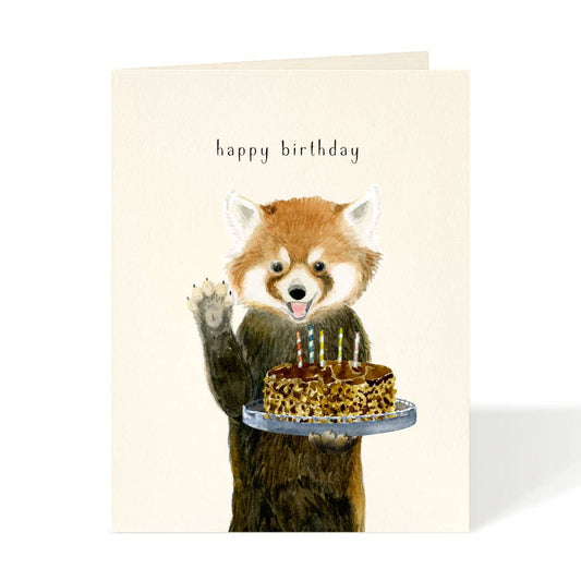 Red Panda Happy Birthday Card