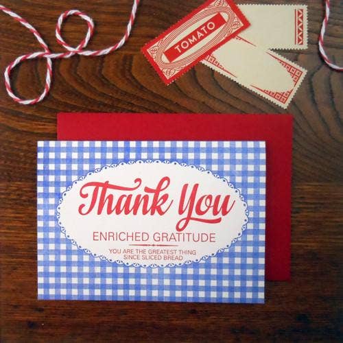 Thank You Enriched Gratitude Bread Bag Card