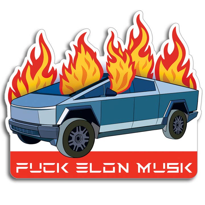 Elon Cyber Truck Sticker