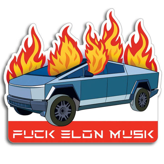 Elon Cyber Truck Sticker
