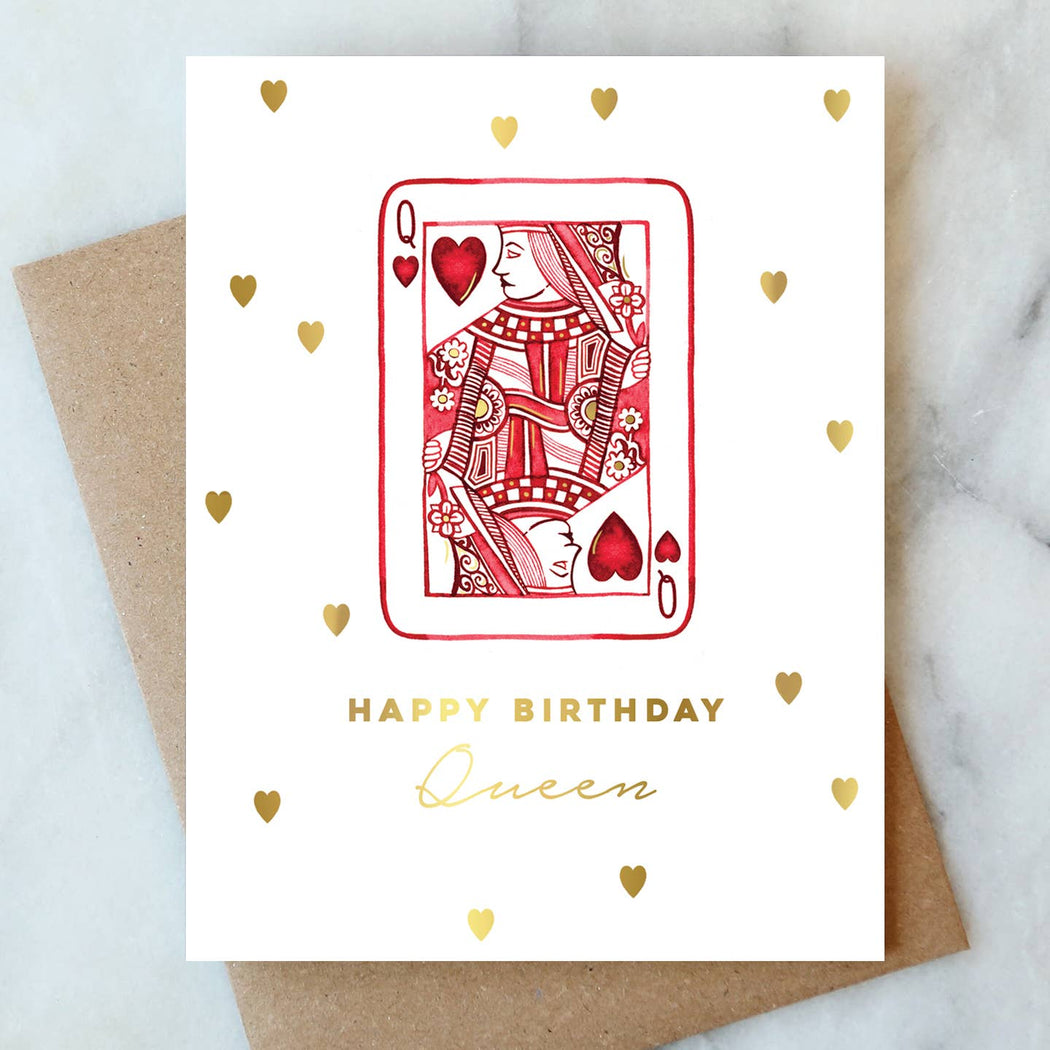 Queen of Hearts Happy Birthday Card