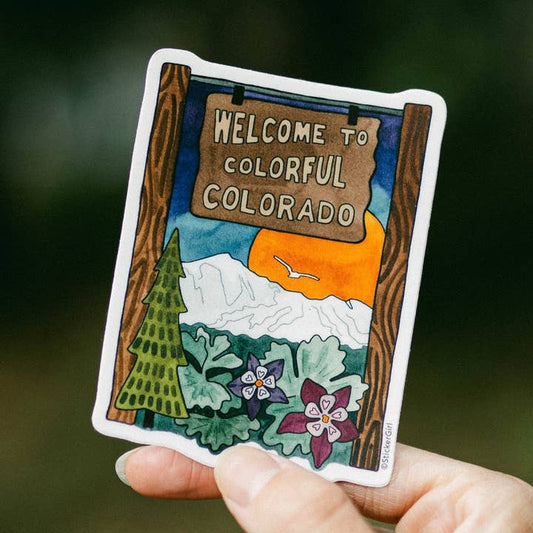 Colorful Colorado Sign Sticker