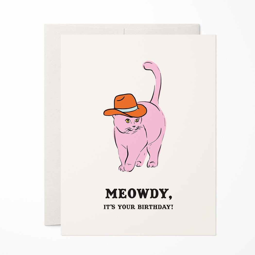 Meowdy Its Your Birthday Cat Card